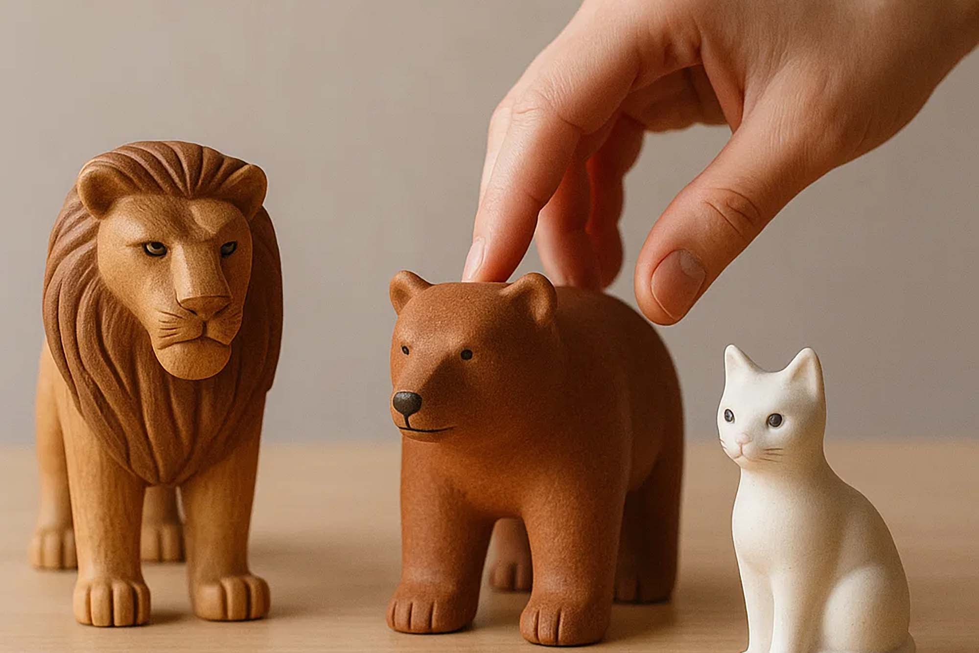 Tierfiguren aufstellen